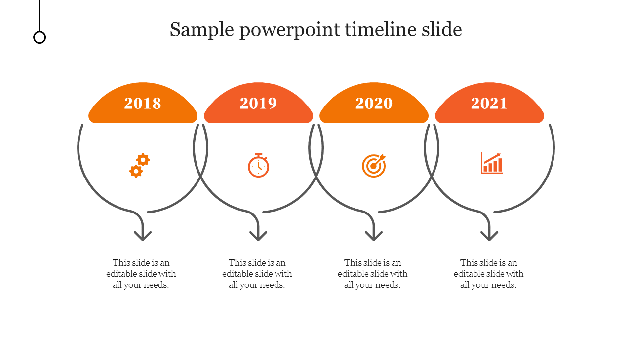 sample powerpoint timeline slide-4-Orange